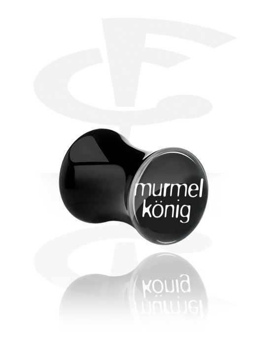 Tunnelit & plugit, Black Double Flared Plug, Acrylic