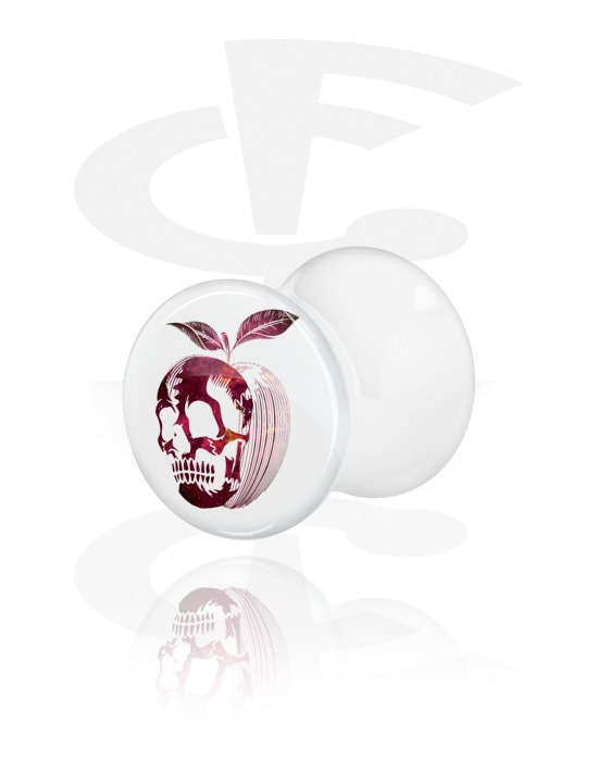 Tunnels & Plugs, Witte Double Flared Plug, Acryl