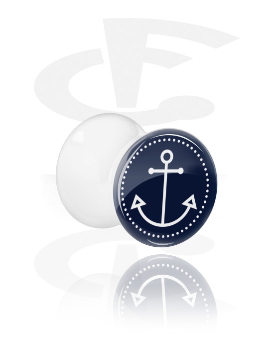 Tunnels & Plugs, Double Flared Plug with anchor design, Acrylic