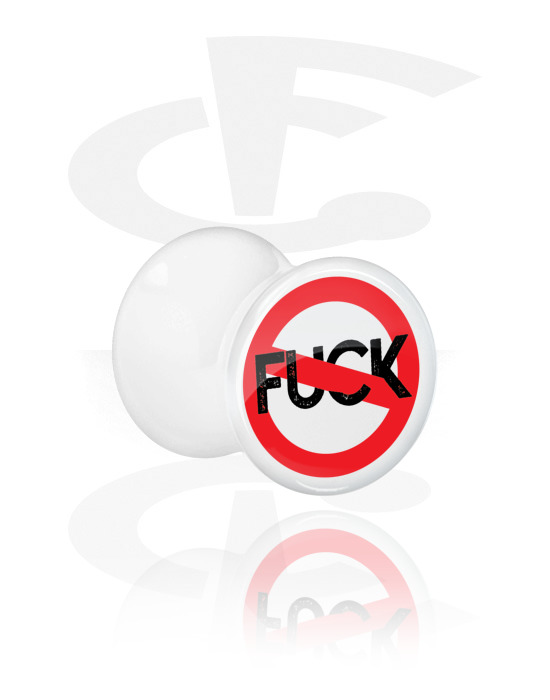 Tunnel & Plugs, Double Flared Plug mit "Don't do that!" und Spruch, Acryl