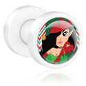 Tunnels & Plugs, Tunnel met Kerstdesign, Acryl
