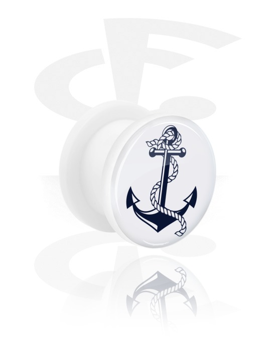 Tunnels & Plugs, Tunnel with anchor design, Acrylic
