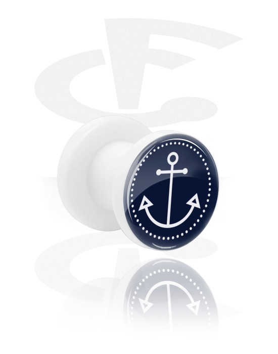 Tunnels & Plugs, Tunnel with anchor design, Acrylic
