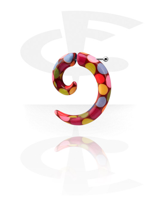 Lažni piercing nakit, Lažna spirala, Akril, Kirurški čelik 316L