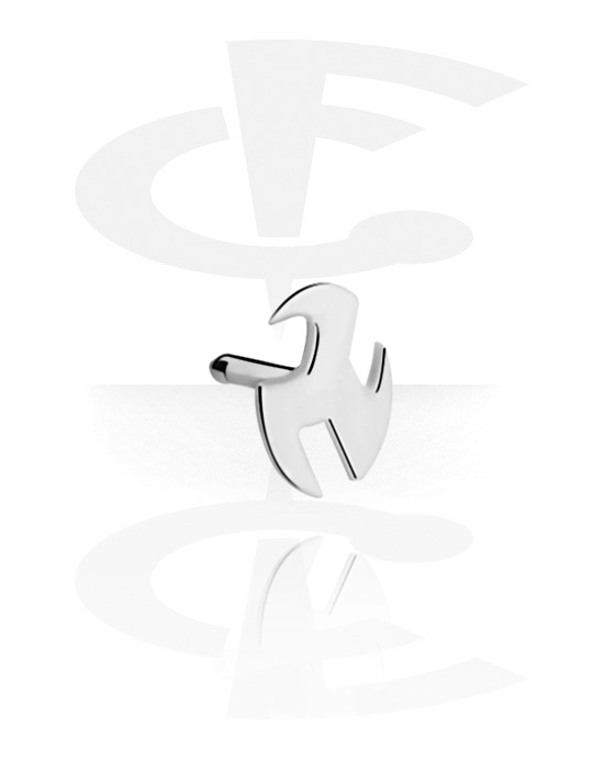 Kulor, stavar & mer, Attachment for push fit labret pins (silver), 925 Sterling Silver