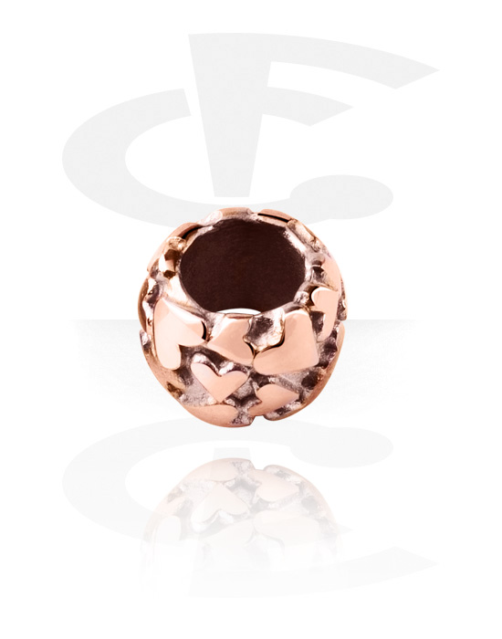 Hair Accessories, Dread Bead, Rose Gold Plated Surgical Steel 316L