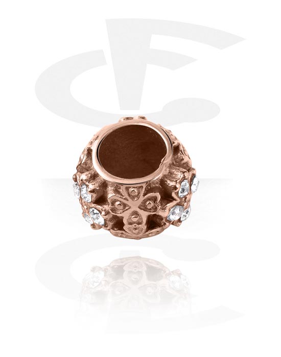 Hair Accessories, Dread Bead, Rose Gold Plated Surgical Steel 316L
