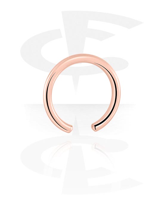 Golyók, tűk és egyebek, Ball closure ring (surgical steel, rose gold, shiny finish), Rózsa-aranyozott sebészeti acél, 316L