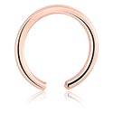 Guľôčky, štipce a ďalšie, Krúžok s guľôčkou (chirurgická oceľ, ružové zlato, lesklý povrch), Chirurgická oceľ 316L pozlátená ružovým zlatom