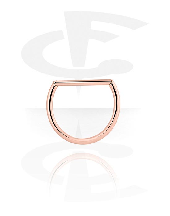 Piercinggyűrűk, Multi-purpose clicker (surgical steel, rose gold, shiny finish), Rózsa-aranyozott sebészeti acél, 316L