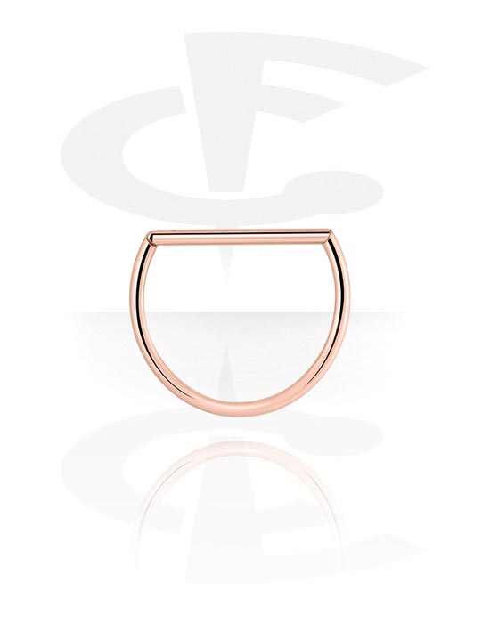 Piercingringar, Multi-purpose clicker (surgical steel, rose gold, shiny finish), Roséförgyllt kirurgiskt stål 316L