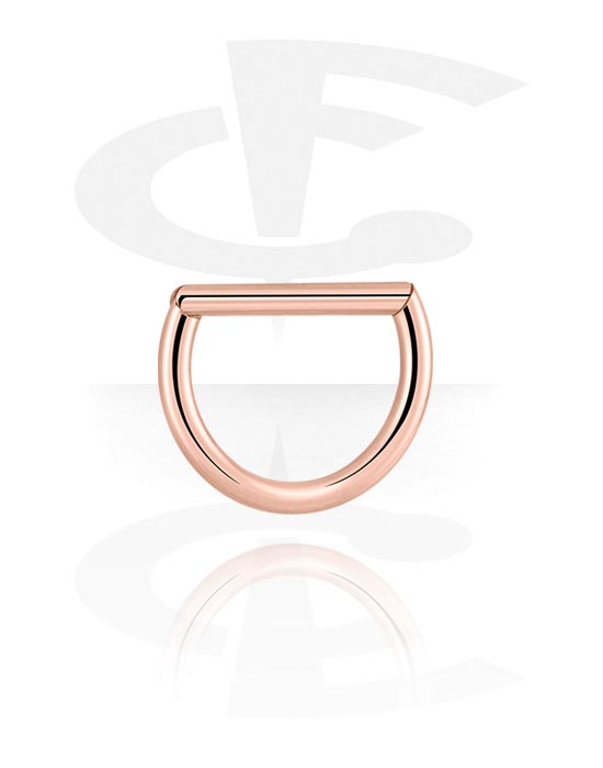 Piercinggyűrűk, Multi-purpose clicker (surgical steel, rose gold, shiny finish), Rózsa-aranyozott sebészeti acél, 316L