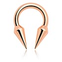 Circular Barbells, Circular Barbell with Spear Cones, Rose Gold Plated Surgical Steel 316L