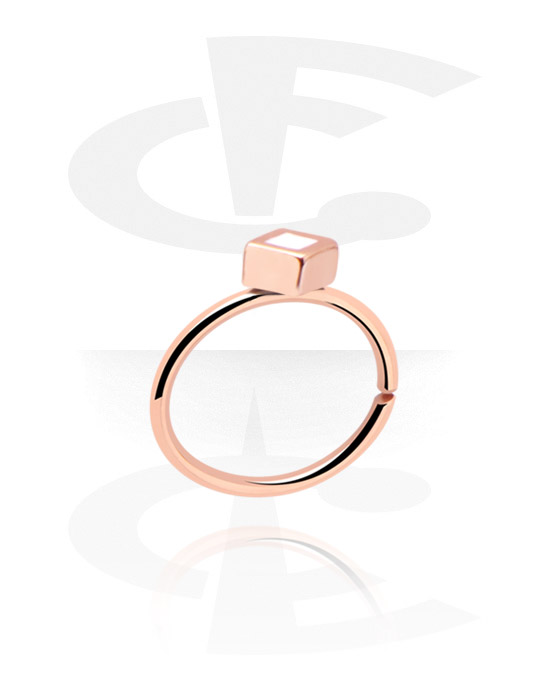 Anéis piercing, Continuous ring (aço cirúrgico, ouro rosé, brilhante)