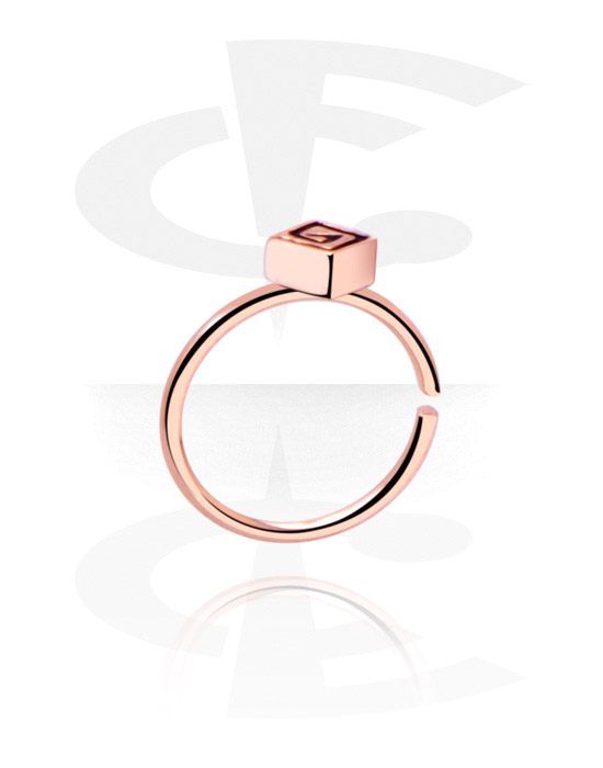 Piercing Ringe, Evighedsring (kirurgisk stål, rosenguld, blank finish), Rosaforgyldt kirurgisk stål 316L