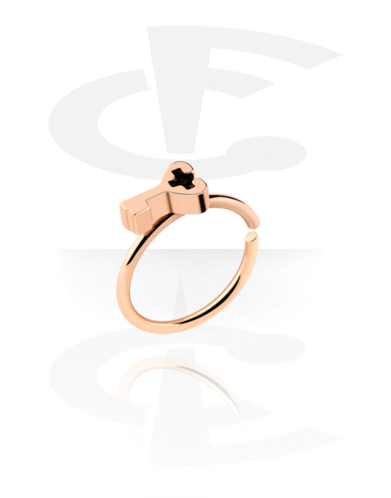 Piercing Rings, Continuous ring (surgical steel, rose gold, shiny finish), Rose Gold Plated Surgical Steel 316L