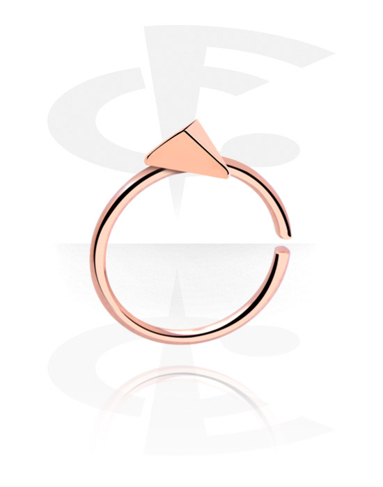 Piercingringar, Continuous ring (surgical steel, rose gold, shiny finish), Roséförgyllt kirurgiskt stål 316L
