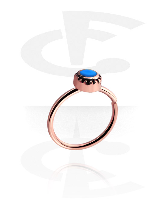 Alke za piercing, Neprekidni prsten (kirurški čelik, ružičasto zlato, sjajna završna obrada)
