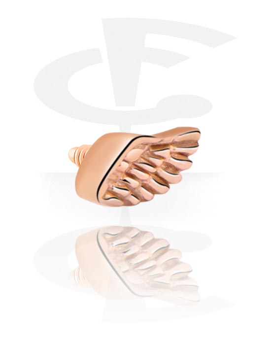 Balls, Pins & More, Attachment for 1.2mm Internally Threaded Pins, Rose Gold Plated Surgical Steel 316L