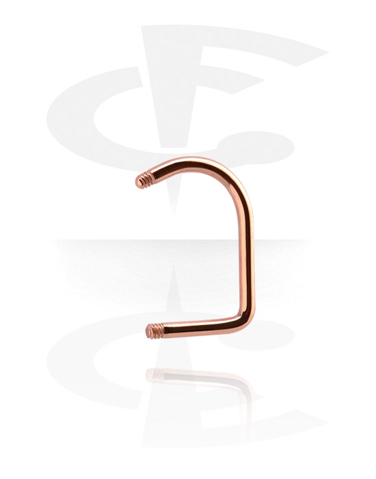 Kuler og staver ++, Lip Hoop Pin, Rosegold Plated Surgical Steel 316L