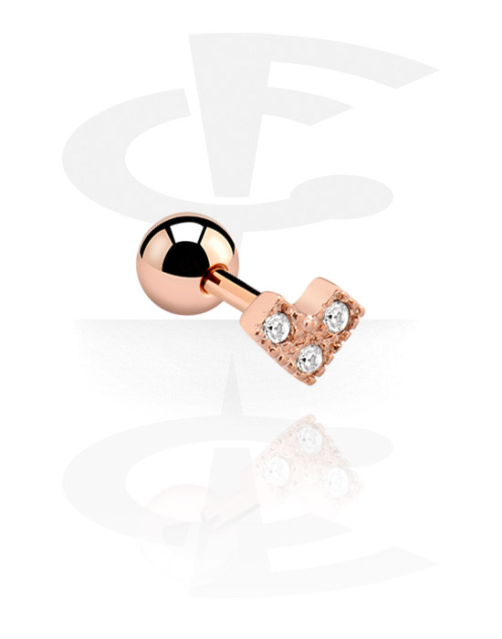 Helix & Tragus, Tragus Piercing, Rose Gold Plated Steel