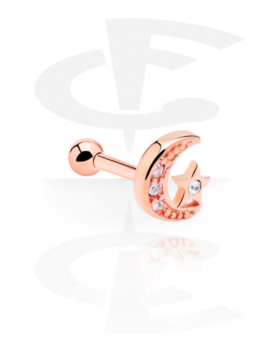 Helix & Tragus, Tragus Piercing, Surgical Steel 316L, Rosegold