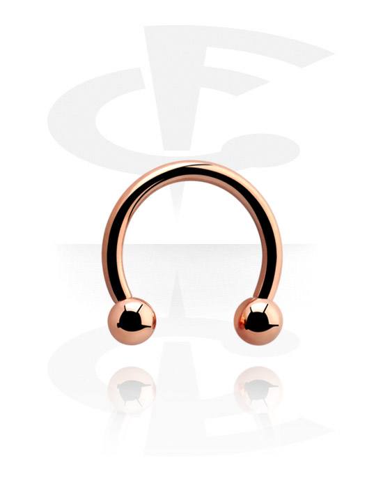 Sirkulære barbeller, Sirkulære barbeller, Rosegold Plated Surgical Steel 316L