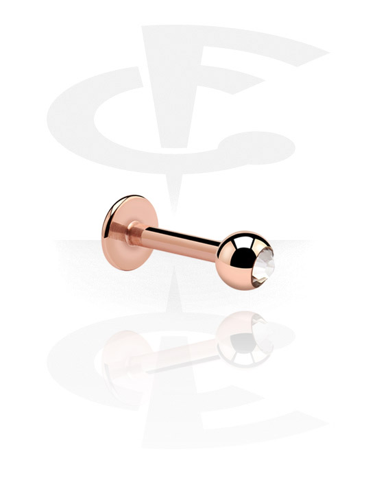 Labrets, Jewelled Labret, Rosegold Plated Steel