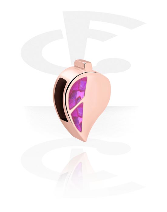 Ravne perlice, Plosnata perla za narukvice od plosnatih perli, Kirurški čelik pozlaćen ružičastim zlatom 316L