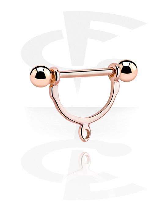 Piercing Téton Acier 316L - Motif Marguerite Et Rose - Lot De 2 - 14G Pour Femme