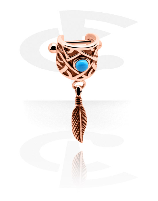 Helix & Tragus, Helix Piercing, Rose Gold Plated Surgical Steel 316L
