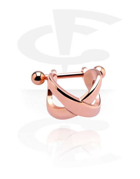 Helix & Tragus, Steel Cast Ear Shield, Rose Gold Plated Surgical Steel 316L