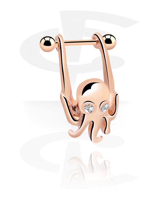 Helix & Tragus, Helix Piercing, Rosegold Plated Surgical Steel 316L