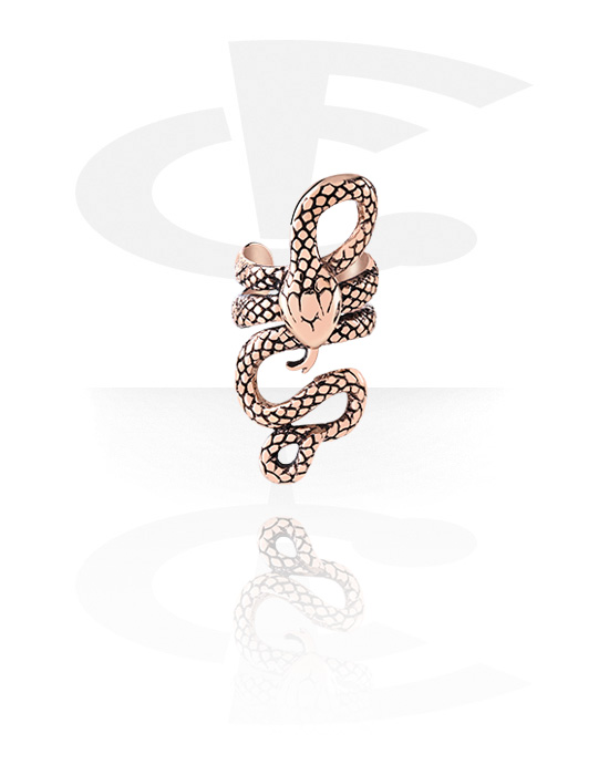 Fake Piercings, Ear Cuff, Rose Gold Plated Surgical Steel 316L