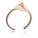 Nesestaver og -ringer, Åpen nesering (kirurgisk stål, rosegull, skinnende finish), Rosegold Plated Surgical Steel 316L