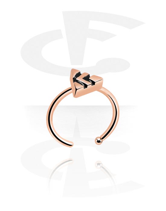 Nose Jewellery & Septums, Nose Ring, Rosegold-Plated Steel