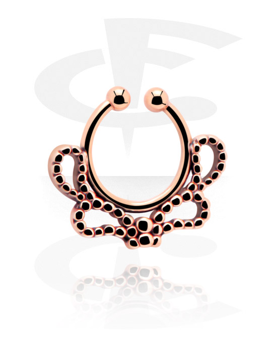 Fake Piercings, Fake Septum, Rose Gold Plated Surgical Steel 316L