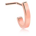 Piercings nez & Septums, Piercing nez en L (acier chirurgical, or rosé, finition brillante), Acier chirurgical 316L ,  Plaqué or rose