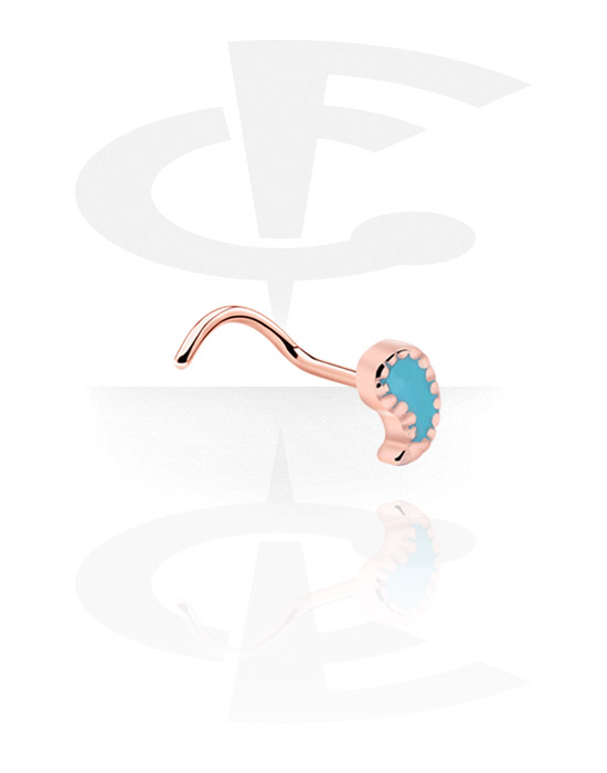 Nose Jewellery & Septums, Nose Stud, Rose Gold Plated Surgical Steel 316L
