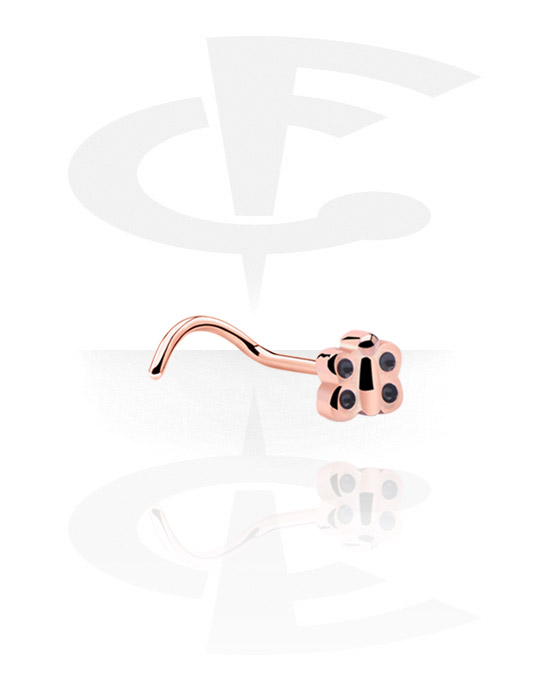 Nose Jewelry & Septums, Nose Stud, Rose Gold Plated Surgical Steel 316L