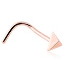 Næsesmykker og septums, Buet næsestud (kirurgisk stål, rosenguld, blank finish), Rosaforgyldt kirurgisk stål 316L