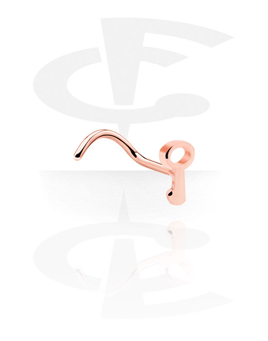 Nose Jewellery & Septums, Nose Stud, Rose Gold Plated Surgical Steel 316L