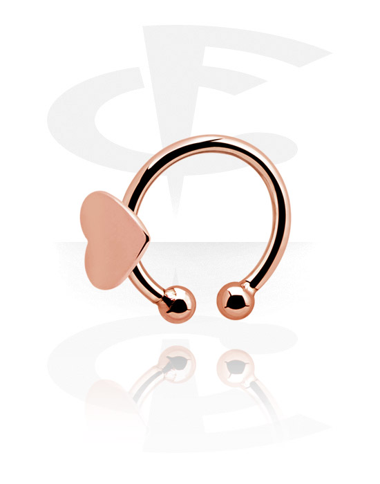 Lažni piercing nakit, Fake Nose Ring, Kirurški čelik pozlaćen ružičastim zlatom 316L