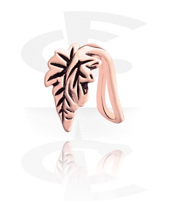 Falošné pírsingové šperky, Falošný pírsing do nosa, Chirurgická oceľ 316L pozlátená ružovým zlatom
