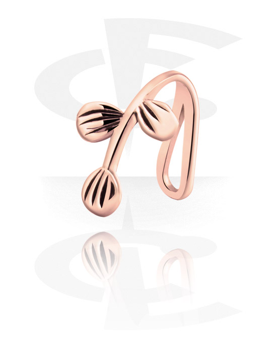 Lažni piercing nakit, Manžeta za nos, Kirurški čelik pozlaćen ružičastim zlatom 316L
