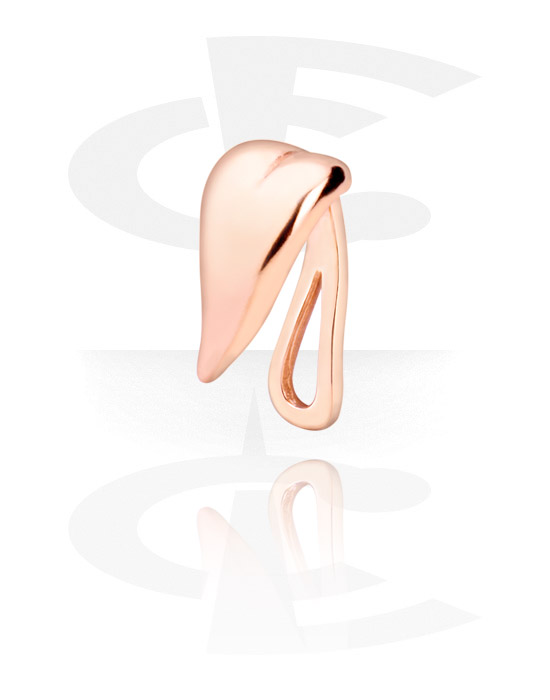 Lažni pirsingi, Manšeta za nos, Z rožnatim zlatom pozlačeno kirurško jeklo 316L