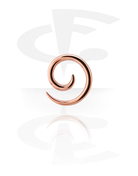 Stretching Tools, Spiral, Rose Gold Plated Surgical Steel 316L