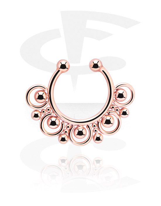 Fake Piercings, Fake septum, Rose Gold Plated Surgical Steel 316L