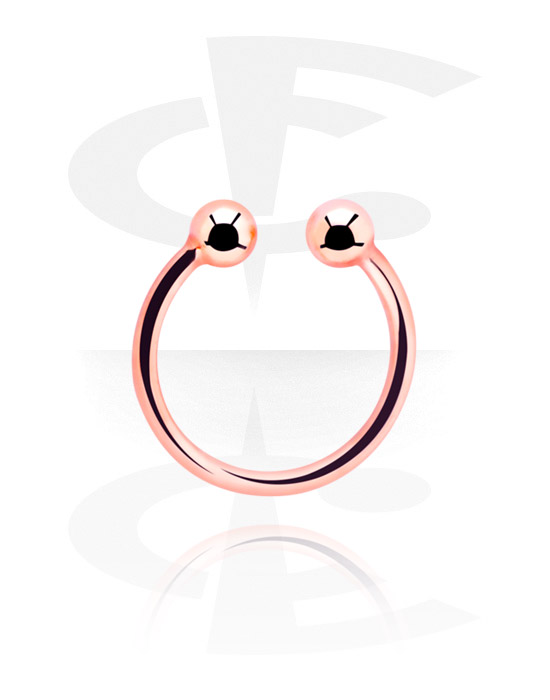 Piercing fake, fake anello da naso, Acciaio chirurgico 316L, Oro rosato