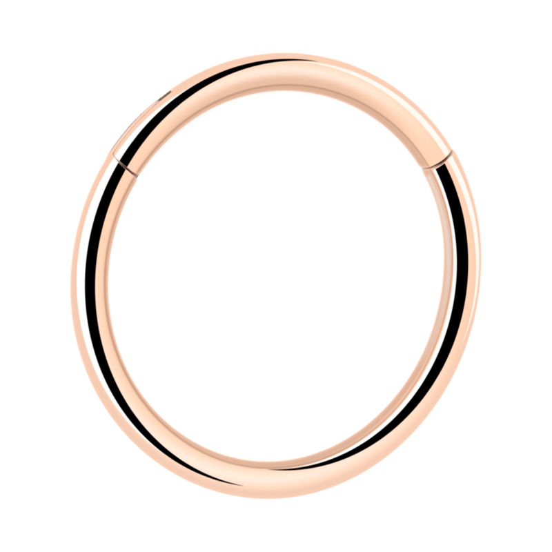 Piercing clicker (titane, or rosé, finition brillante) Titane ASTM F136 Anneaux